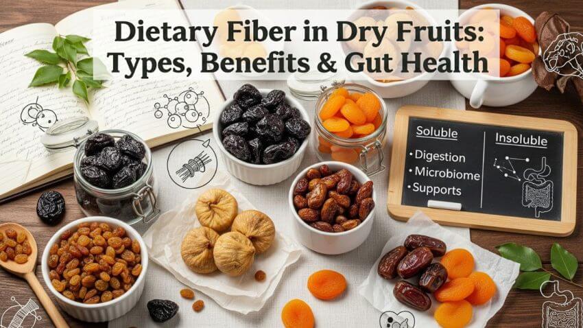 Dietary Fiber in Dry Fruits: Types, Benefits & Gut Health