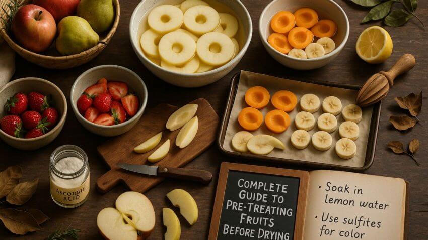 Pre-Treating dry Fruits Before Drying