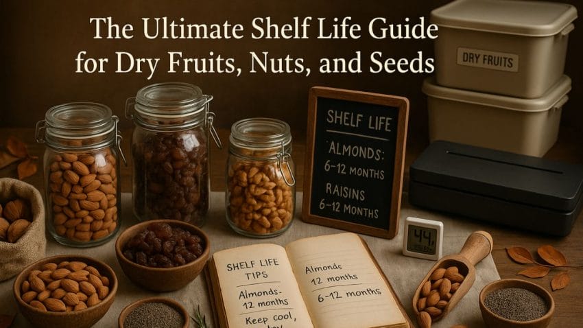 Shelf Life Guide for Dry Fruits, Nuts, and Seeds